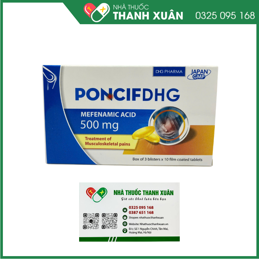 Poncif DHG điều trị viêm khớp, đau răng, đau bụng kinh